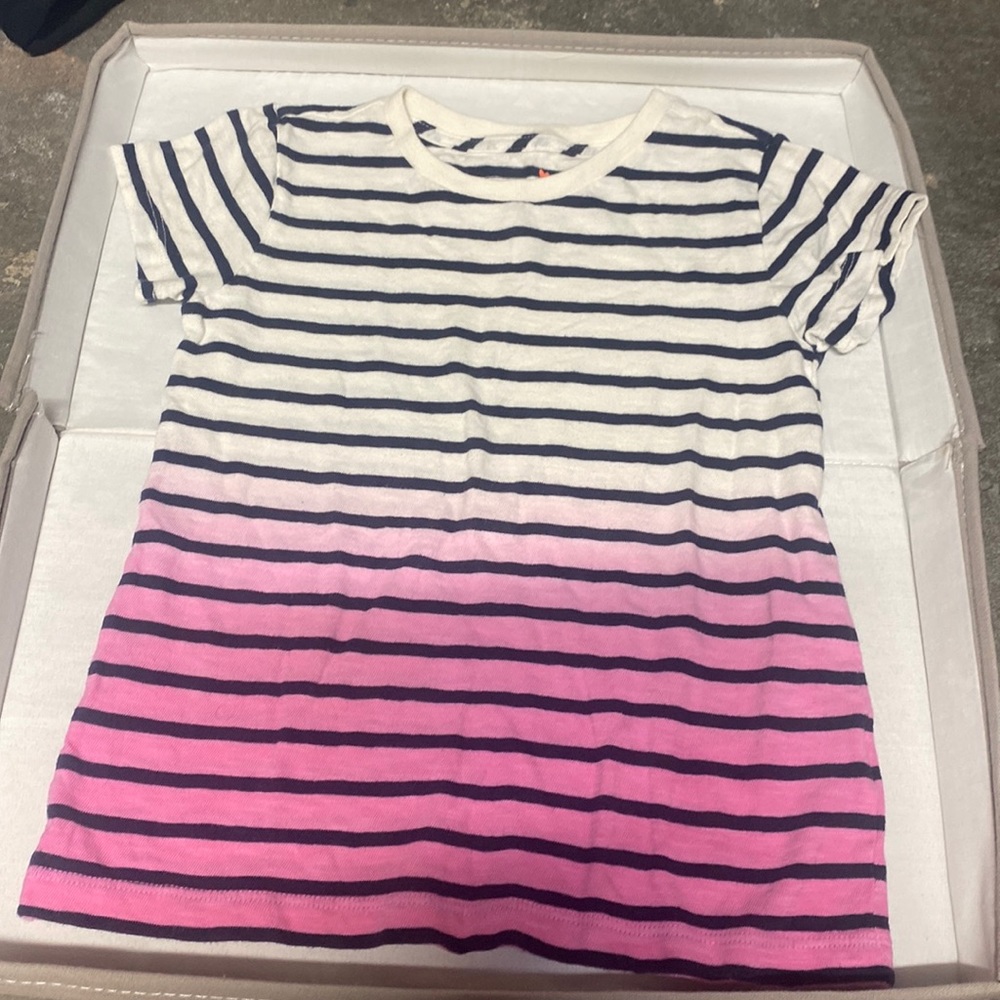 Crewcuts ombré pink/white striped t-shirt